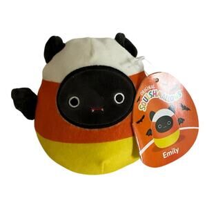 NWT Original Squishmallow Emily The Bat Candy Corn Halloween Fall Plush 5"